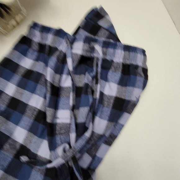 New Noble Mount Mens Cotton Woven Flannel Gingham Check Pajama Sleepwear Set M - Picture 9 of 9
